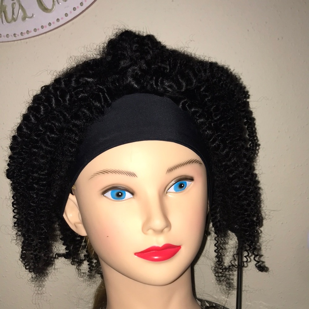 100% human hair head band Wig
